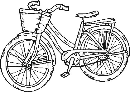 Coloring Pages Garden OldBike